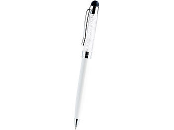 Callstel 2in1-Kugelschreiber mit Touchscreen-Stift in Diamant-Optik