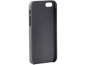 Xcase Schutzhülle mit Echtholz-Rückseite für iPhone 5/5s/SE, Wenge-Optik