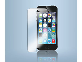Somikon Displayschutz für iPhone 5/5c/5s/SE gehärtetes Echtglas, 9H