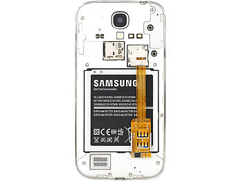 Callstel Dual-SIM-Adapter mit passgenauem Samsung Galaxy S4 Back-Cover