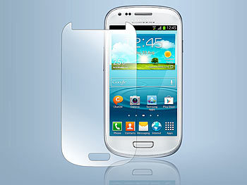 Somikon Displayschutz Samsung Galaxy S3 mini gehärtetes Echtglas, 9H
