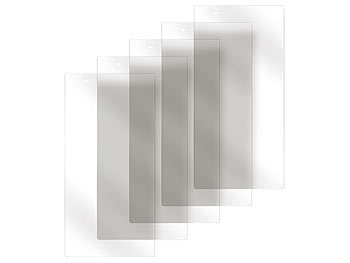 Displayfolien-Set: Somikon Displayschutzfolie für Sony Xperia Z2, glasklar (5er-Set)