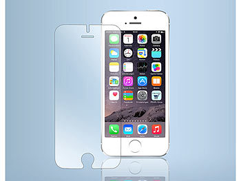 Somikon Displayschutz für Apple iPhone 6, 6s, gehärtetes Echtglas (9H), 3 mm