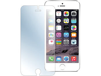 Somikon Displayschutz für iPhone 6/s Plus, gehärtetes Echtglas 9H