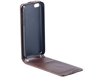 iPhone Tasche: Xcase Stilvolle Klapp-Schutztasche für iPhone 5c, braun