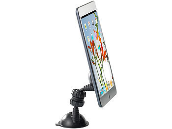 Callstel Doppelsaugnapf-Halterung für Smartphones und Tablets