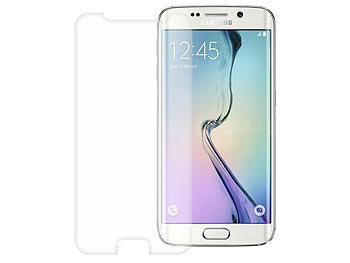 Somikon Displayschutz für Samsung Galaxy S6, gehärtetes Echtglas, 9H