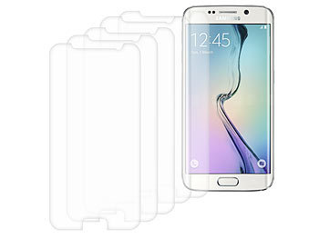 Somikon Displayschutzfolie für Samsung Galaxy S6, glasklar, 5er-Set