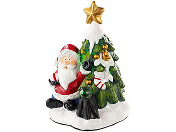 27cm x 11cm Weihnachten Figur Singender Tanzender Weihnachtsbaum Weihnachtsmann 