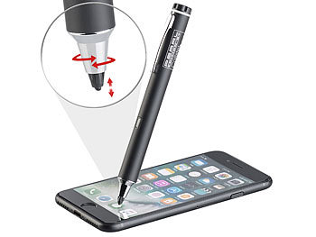 Stift für Handy: Callstel Aktiver Touchscreen-Eingabestift für iPad, iPhone & Android, 2 mm