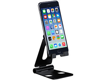 Callstel Extraflacher Smartphone- & Tablet-Ständer, bis 25,4 cm, schwarz
