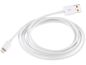 Lightning USB: Callstel Daten- & Ladekabel ab iPhone 5, Apple-zertifiziert, 2 m lang