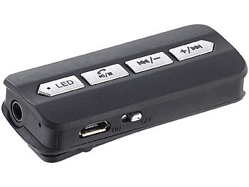 Callstel Receiver, Bluetooth: 5in1-Headset-Adapter, Bluetooth,Mikro, MP3,  Radio, f. Klinke-Kopfhörer (Empfänger Klinke, Bluetooth)