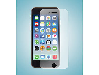 Somikon Displayschutz für iPhone 7 Plus, gehärtetes Echtglas 9H