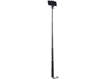 PEARL Aluminium-Selfie-Stick in Profi-Qualität, mit Bluetooth, 23 - 83 cm