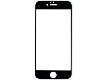 Somikon Randloses Display-Schutzglas für iPhone 6/6s, Premium-3D-Hartglas 9H