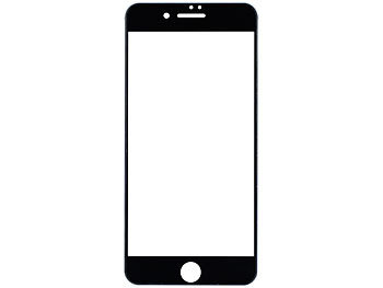 Somikon Display-Schutzglas für iPhone 7 Plus, Premium-3D-Hartglas 9H, schwarz