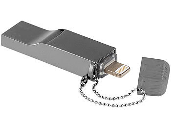 Callstel USB-Speicher-Erweiterung für iPhone, iPad & iPod, bis 128 GB, MFi
