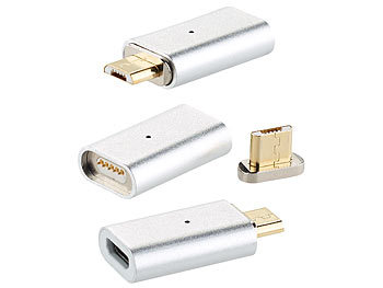 Callstel Magnetischer Micro-USB-Adapter für Lade- und Datenkabel, 3er-Set