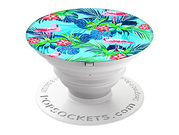 PopSockets Ausziehbarer Sockel & Griff für Handys & Tablets -Rainforest Flamingos