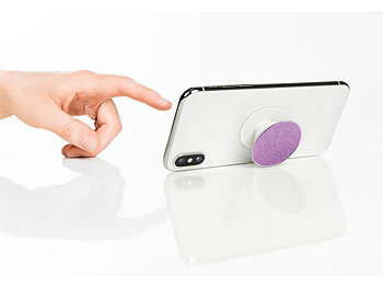 PopSockets Ausziehbarer Sockel und Griff für Handys und Tablets - Saffiano Lilac