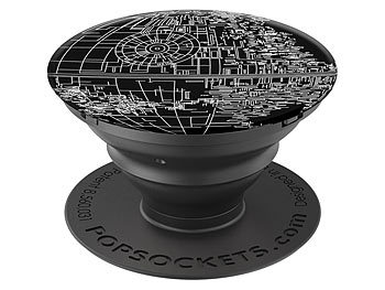 PopSockets Ausziehbarer Sockel und Griff für Handy & Table - Aluminium Death Star