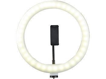 Somikon Multifunktions-LED-Stativleuchte mit verstellbarem Winkel, Ø 25 cm