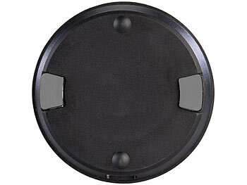 Lescars Akku-Gefahrenstellen-Warner mit Bluetooth und App, Multicolor-LED-Ring 