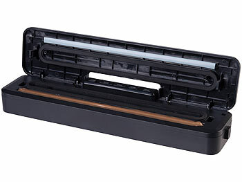 Rosenstein & Söhne 2in1-Vakuumierer mit 10 Folien je 20x25cm und 20 Folien je 22x21 cm