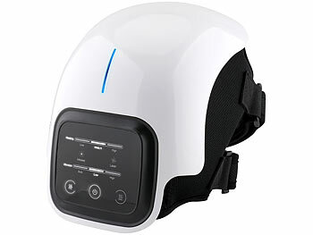 Kniemassage: newgen medicals Akku-Knie-Massagegerät mit Infrarot-Tiefenwärme, LED-Touchscreen 