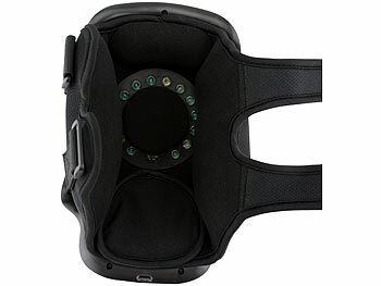 newgen medicals Akku-Knie-Massagegerät mit Infrarot-Tiefenwärme, LED-Touchscreen 