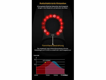 newgen medicals Akku-Knie-Massagegerät mit Infrarot-Tiefenwärme, LED-Touchscreen 