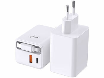 revolt USB-GaN-Netzteil mit 2x USB-C und 1x USB-A, Power Delivery bis 45 Watt 