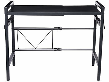 Carlo Milano Ausziehbares Mikrowellenregal, 40 - 64 cm, 2-stufig höhenverstellbar