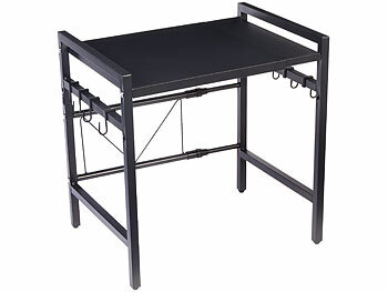 Carlo Milano Ausziehbares Mikrowellenregal, 40 - 64 cm, 2-stufig höhenverstellbar