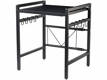 Mikrowellenregal mit zusätzlichem Stauraum für Küchenutensilien