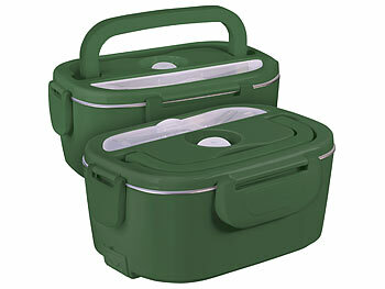 Rosenstein & Söhne Thermo Lunchbox: 2er-Set elektrische Lunchboxen für warmes Essen, 1,5l, 80W, 230/24/12V (Lunchbox mit Isolierung)