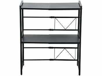 Mikrowellenregal mit zusätzlichem Stauraum für Küchenutensilien 