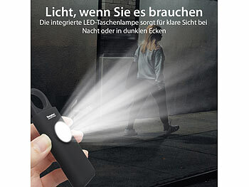 Selbstverteidigung Alarm Frau Dame Mann Herr LED persönlicher persönliches persönlichem