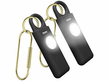 alarme: Semptec Set de 2 porte-clés d'autodéfense, 130 dB, lampe de poche disponible sur eMall