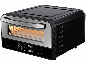 Cucina di Modena Elektrischer Pizzaofen mit Pizzastein, 400 °C, 1.700 W, Pizzaschieber