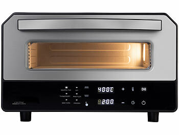 Cucina di Modena Elektrischer Pizzaofen mit Pizzastein, 400 °C, 1.700 W, Pizzaschieber