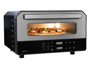 Cucina di Modena Elektrischer Pizzaofen mit Pizzastein, 400 °C, 1.700 W, Pizzaschieber