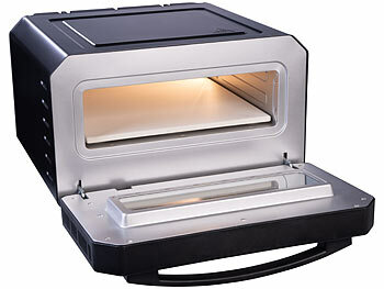 Cucina di Modena Elektrischer Pizzaofen mit Pizzastein, 400 °C, 1.700 W, Pizzaschieber