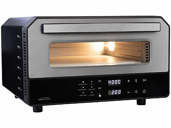Cucina di Modena Elektrischer Pizzaofen mit Pizzastein, 400 °C, 1.700 W, Pizzaschieber