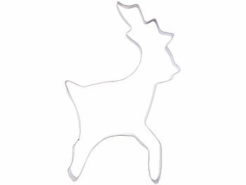 Rosenstein & Söhne Weihnachts-Ausstecher, 12-tlg. Set, Edelstahl, Kekse, Fondant, Deko