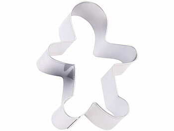 Rosenstein & Söhne Weihnachts-Ausstecher, 12-tlg. Set, Edelstahl, Kekse, Fondant, Deko