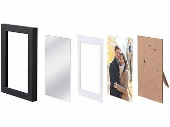 Your Design 3er-Set Bilderrahmen mit robustem Acrylglas, 10 x 15 cm, A6, schwarz