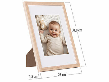 Your Design 6er-Set Bilderrahmen aus Holz, bruchsicheres Acrylglas, A4, Eiche hell 