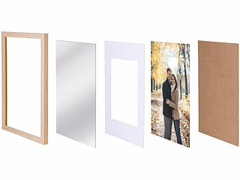 Your Design cornice leggera per foto: Set di 6 cornici per foto, plexiglass infrangibile, 40 x 60 cm, rovere chiaro (cornice per ritratto in legno